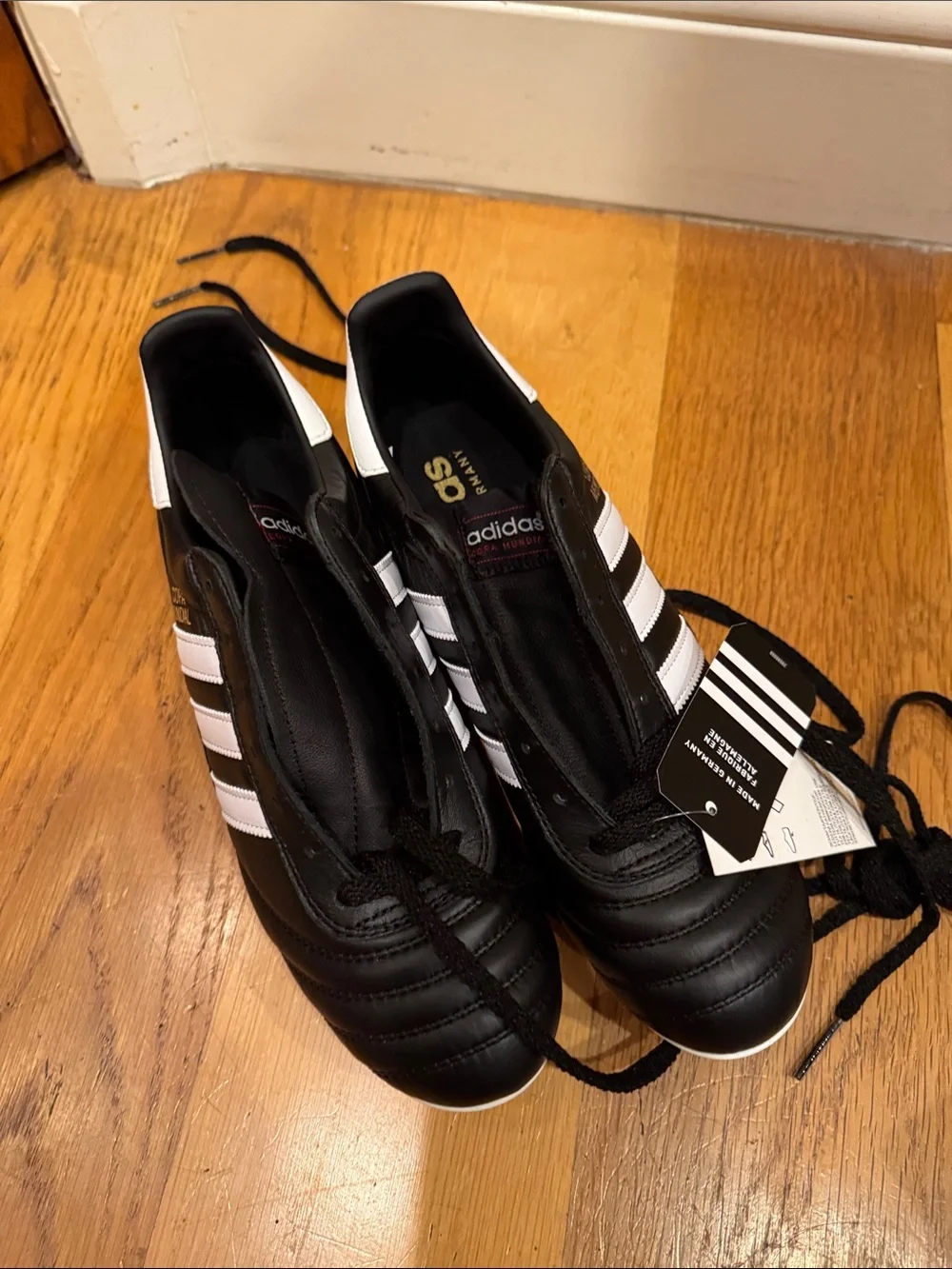 adidas Black & White Copa Mundial soccer cleats. NWT